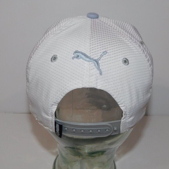 PUMA GOLF Dry Cell Mens White Gray Orange Adjustable hat Cap - Picture 8 of 9